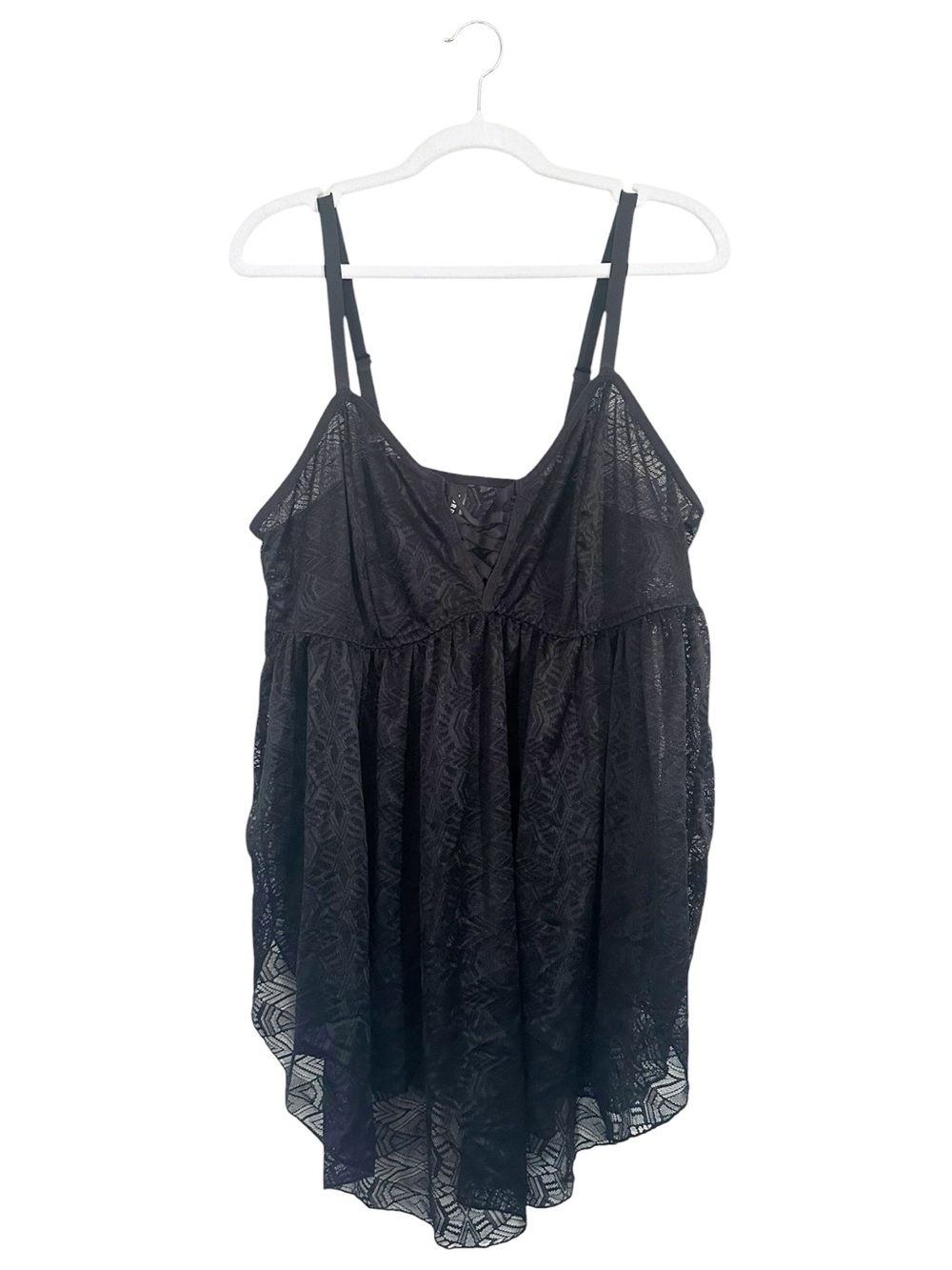 Torrid Black Lace Lingerie Cami Top Babydoll Plus Size 3 EUC